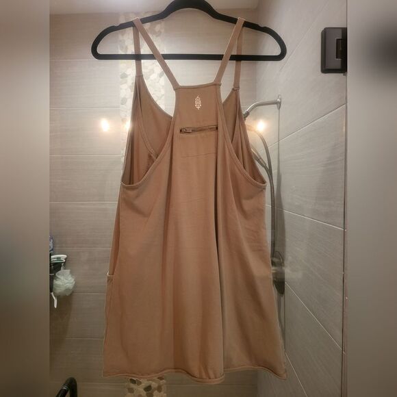 *READ LISTING* Free People Movement Hot Shot Mini Dress in Khaki Small - Picture 7 of 7